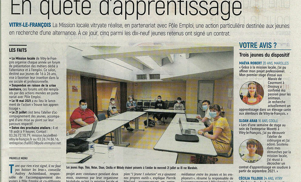 Article élogieux sur le partenariat avec Pole emploi