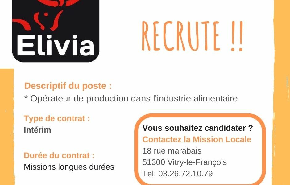 Offres d'emploi - Elivia été 2021