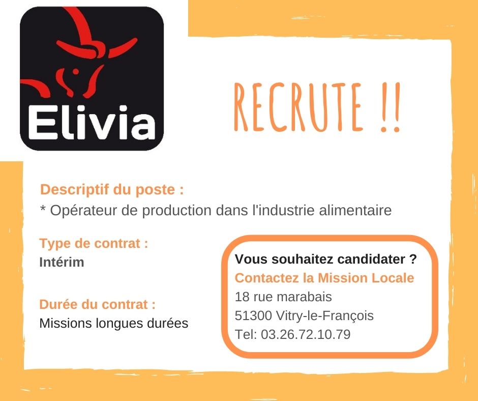 Offres d'emploi - Elivia été 2021
